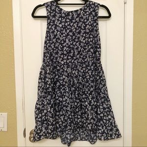 Navy Floral Romper